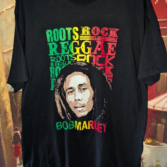 Vintage Bob Marley Black Graphic Tee - Picture 1 of 4